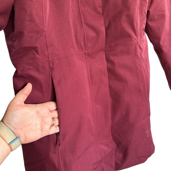 Patagonia NEW Tres 3 in 1 Parka Chicory Red Rosehip Small Waterproof and Down - Picture 5 of 16